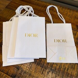 Dior luxury collection texture White/Gold 6 pieces AUTHENTIC GIFT bags brand new